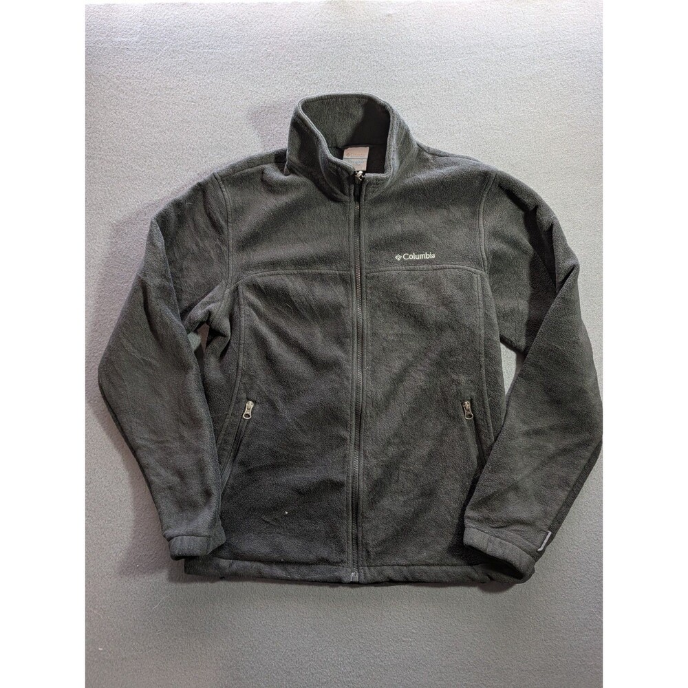 Columbia Interchange Men’s Medium Black Full Zip Fleece Jacket Outdoor Hiking